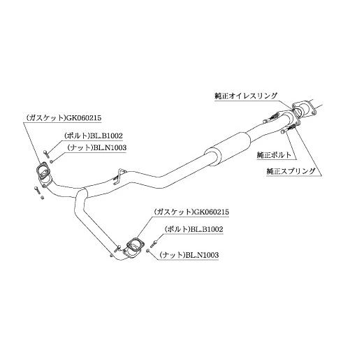 柿本改 センターパイプ アウトバック / レガシィB4 /レガシィ