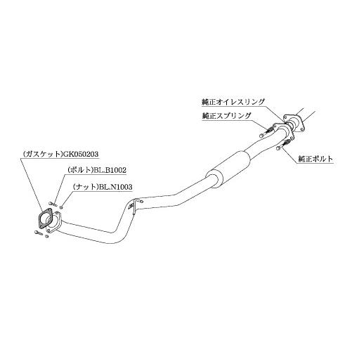 柿本改 マフラー センターパイプ インプレッサ 1.5 NA 2WD DBA-GH2