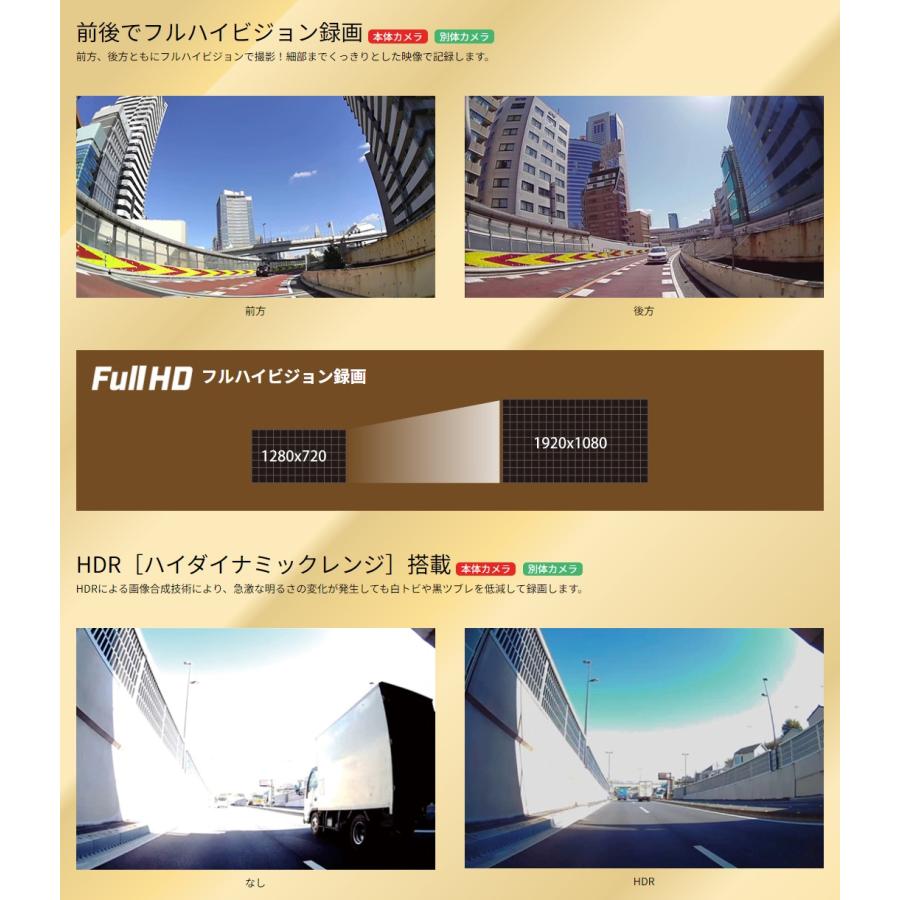 CELLSTAR（セルスター） 前後2カメラドライブレコーダー・セーフティ