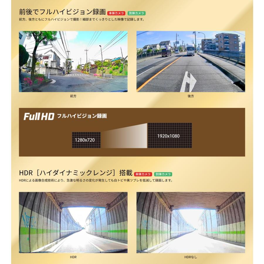 CELLSTAR（セルスター） 前後2カメラ ドライブレコーダー〔TR-54