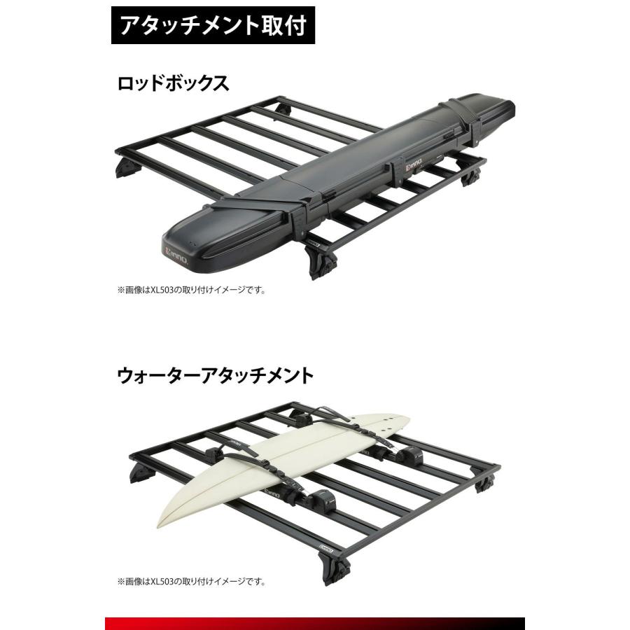 カーメイト INNO フラットデッキベース ハイエース用〔XL502〕 | CARMATE イノー 200系ハイエース 標準ボディ 標準ルーフ スキー_5