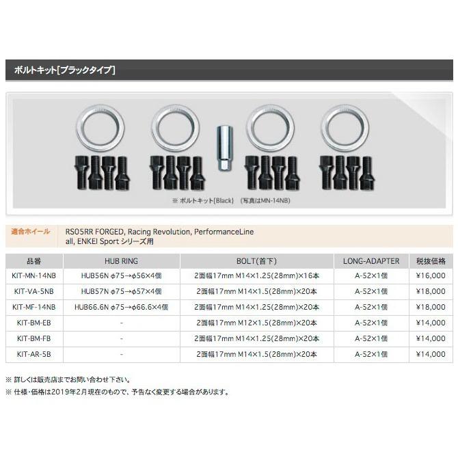 ENKEI エンケイ ホイール インポートカー用 ボルトキット クロームタイプ 〔KIT-MN-14N〕｜mostprice｜04