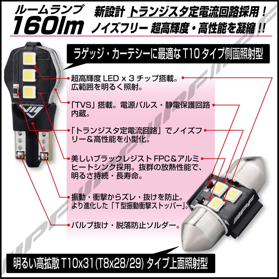 IPF IPF LED ハイパワールームランプバルブ 1個入〔507R〕T10サイド照射 色温度 6500K 明るさ 160lm 12V/0 ...