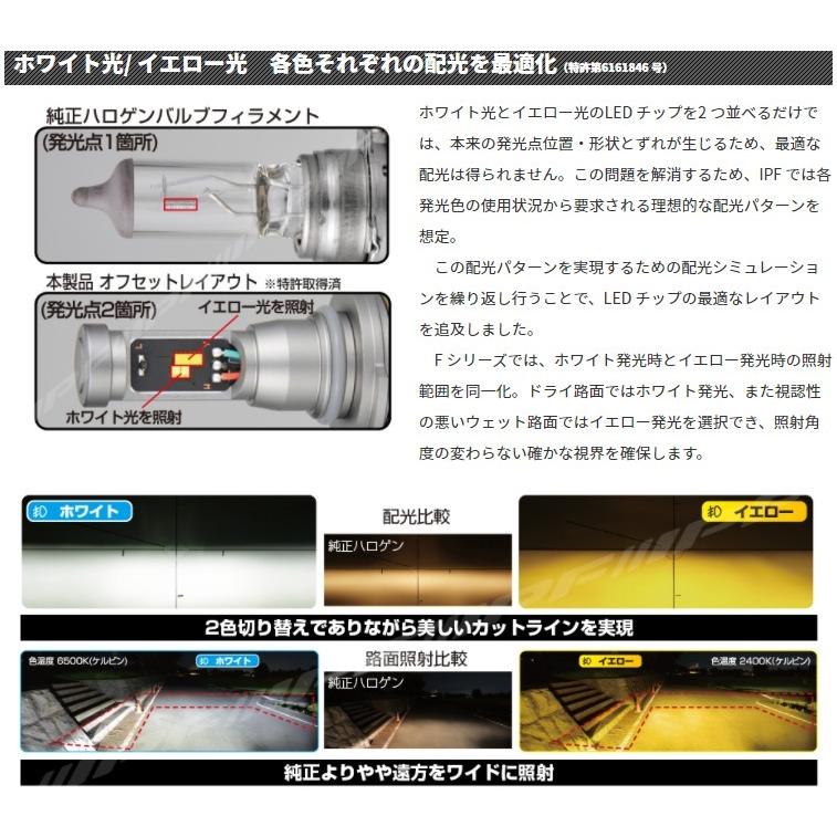 美品 IPF デュアルカラー LED HB4 F55DFLB IPF アイピーエフ LEDデュアルカラーフォグランプバルブ F