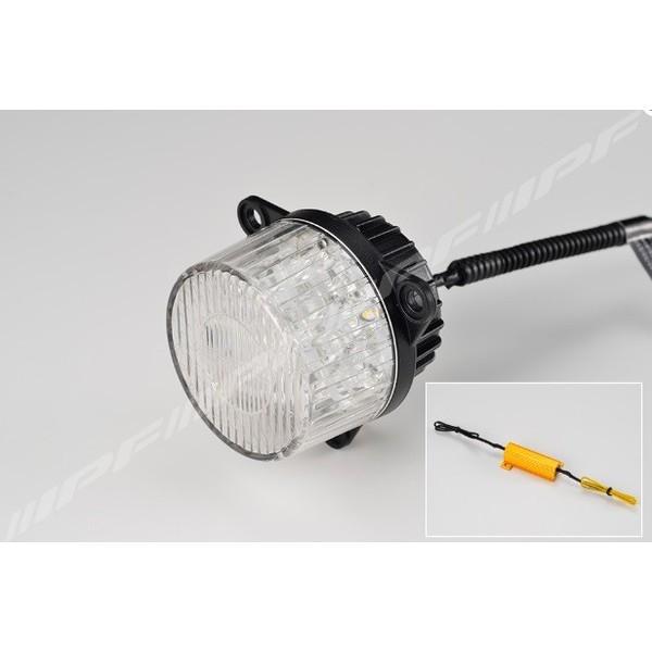 IPF LED丸形フロント専用ウインカーユニット 〔TL-02WUF〕 カスタムマテリアル用 12v 22w(4.5w 1個入り）