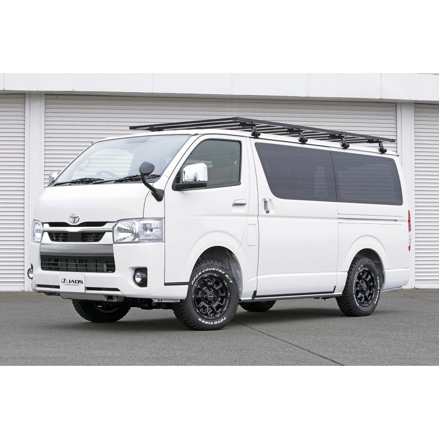 つよぽん200系ハイエース　ハイルーフ用　TVフレーム　ブラケットレス JAOS（ジャオス） フラットラック 1470×2950 標準ルーフ用 ハイエース