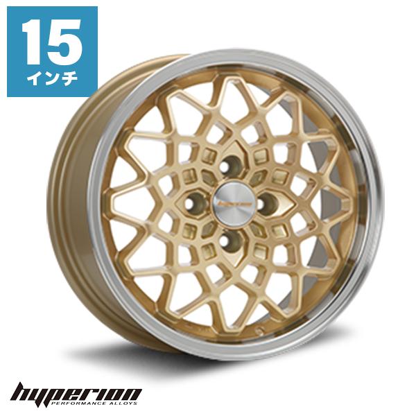 MLJ ハイペリオン カルマ 15インチ 4本セット MLJ ハイペリオン CALMA カルマ 15インチ 7.0J 48 4-100 ゴールド/リム