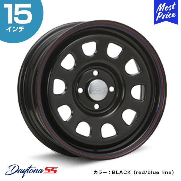 MLJ デイトナSS DAYTONA SS 15インチ 6.0J 30 4-100 BLACK ホイール1本