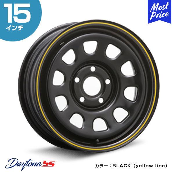 MLJ デイトナSS DAYTONA SS 15インチ 6.0J 30 5-108 BLACK ホイール1本