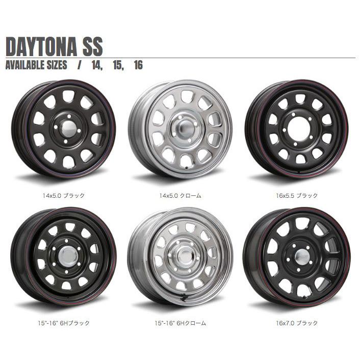 MLJ デイトナSS DAYTONA SS 15インチ 6.0J 30 5-108 BLACK ホイール1本