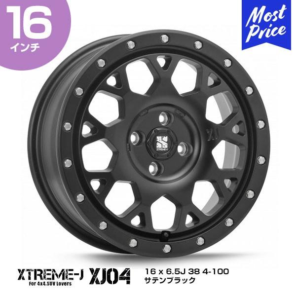 エクストリームJ XTREME-J XJ04 16インチ 6.5J 38 4-100 サテンブラック ホイール1本 トヨタ ライズ RAIZE ダイハツ ロッキー ROCKY