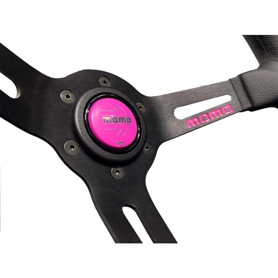 MOMO ステアリング ドリフト ピンクリボン 330mm〔AL-03〕| PINK MOMO ステアリング ドリフト ピンクリボン 330mm〔AL-03〕| PINK