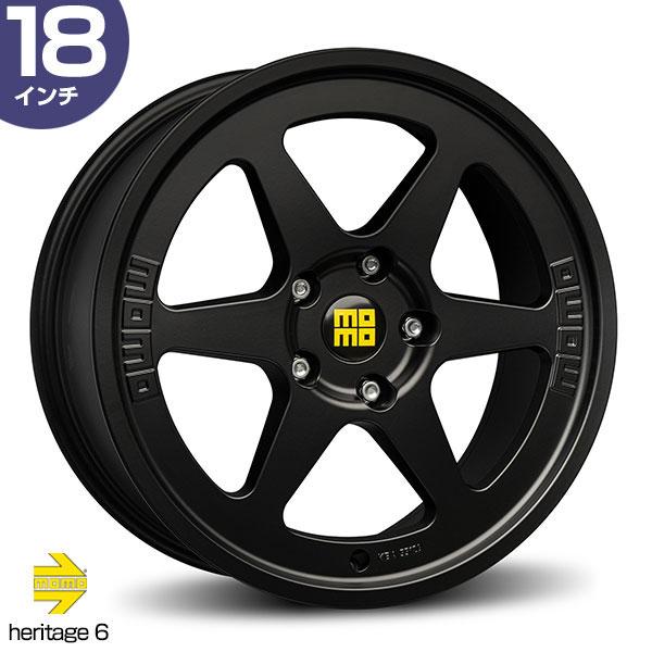 MOMO モモ GRITTI グリッティ 37mmブラックスポーク　ヴィンテージ MOMO（モモ） Heritage6 ヘリテージ6 18インチ 8.0J マットブラック