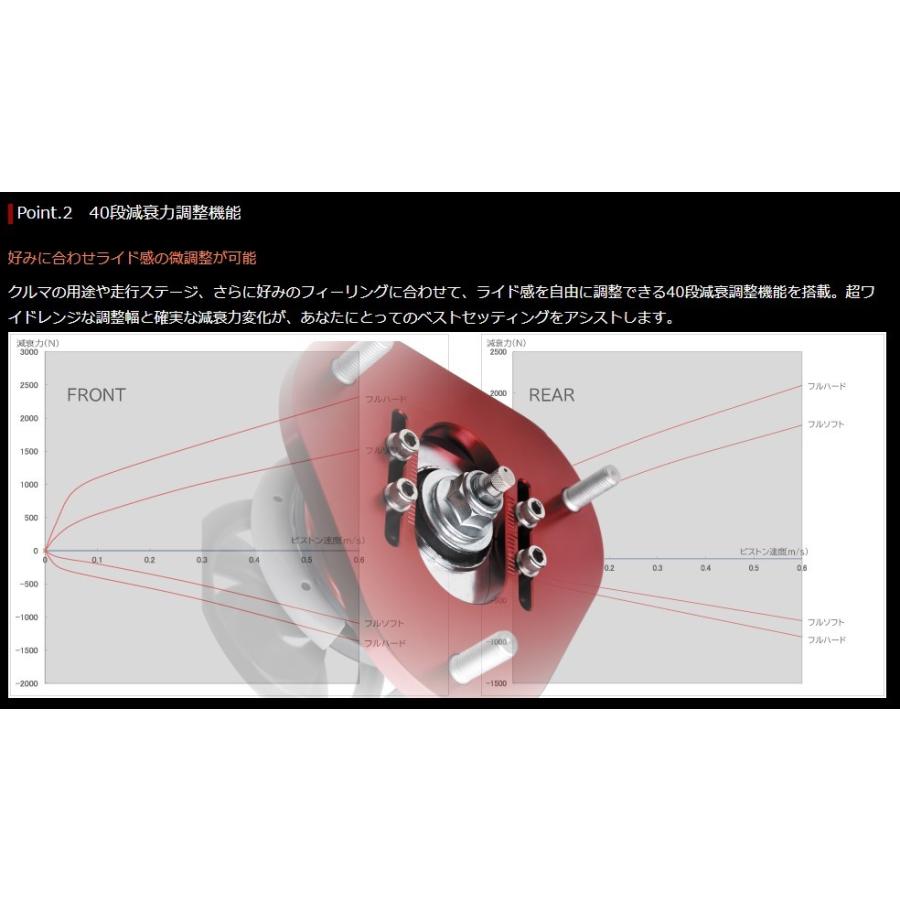 タナベ 車高調 GT FUNTORIDE DAMPER カローラスポーツ〔FRDNRE210HK〕| ジーティー ファントライド ダンパー スポーツサスペンション 全長調整式 TANABEの画像
