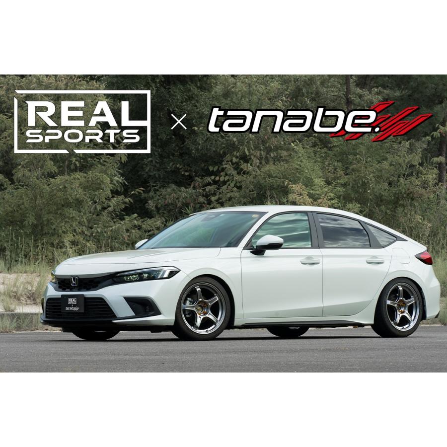 TANABE タナベ × REALSPORTS FLOOR BRACE フロント 4点止め シビック FL1〔RRFL1UB-FM1〕| リアルスポーツ フロアブレース HONDA CIVIC ボディ補強パーツ｜mostprice｜02