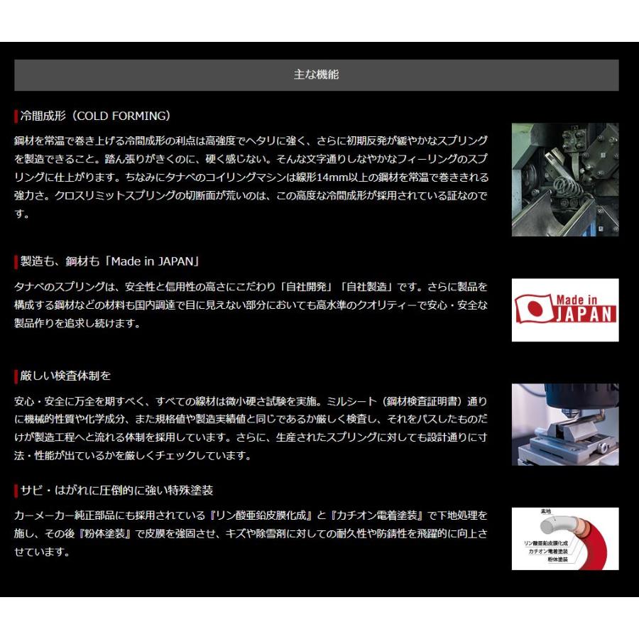 TANABE タナベ SUSTEC X-LIMIT SPRING 1台分 ランドクルーザー TANABE タナベ SUSTEC X-LIMIT SPRING 1台分 ランドクルーザー