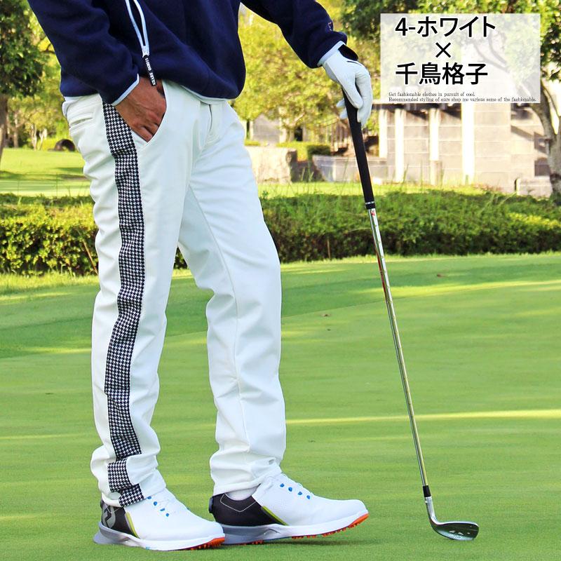 ゴルフパンツ メンズ ゴルフウェア 暖かい 裏起毛フリース ストレッチ