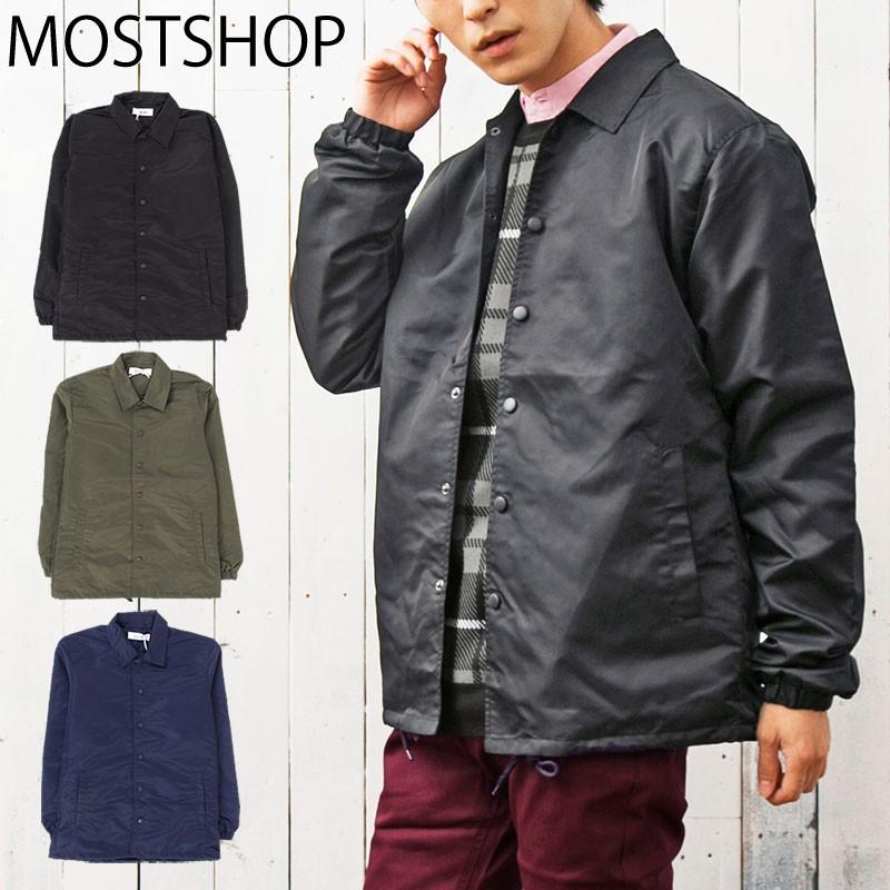 コーチジャケット メンズ ブルゾン ジャンパー ナイロンツイル 無地 アウトドア ミリタリージャケット ナイロンジャケット Jkt 110 Most 人気メンズ服通販のmostshop 通販 Yahoo ショッピング