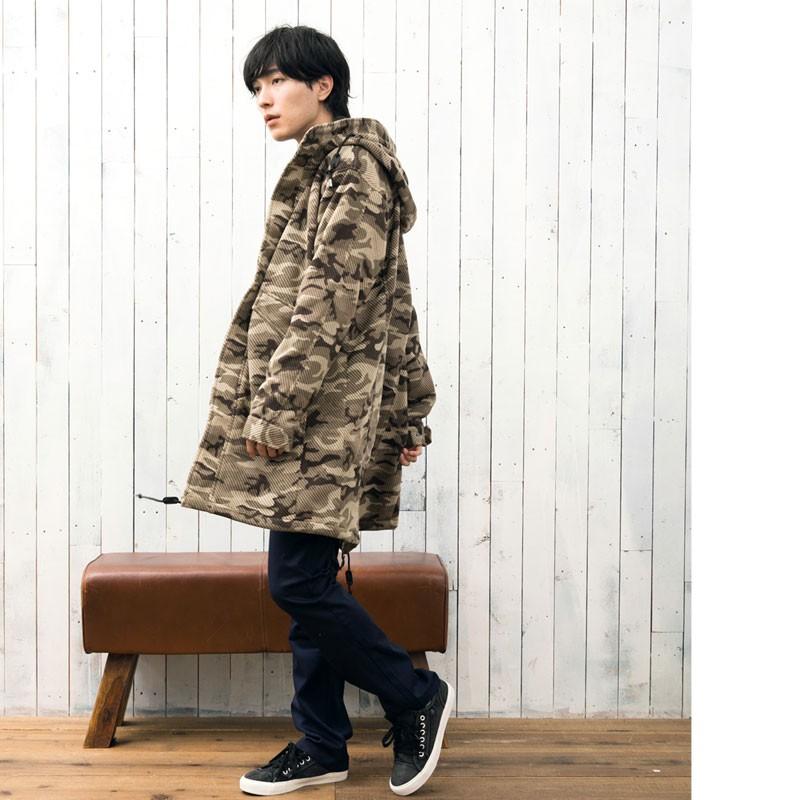 ロングコート メンズ モッズコート カルゼ織り チェスターコート