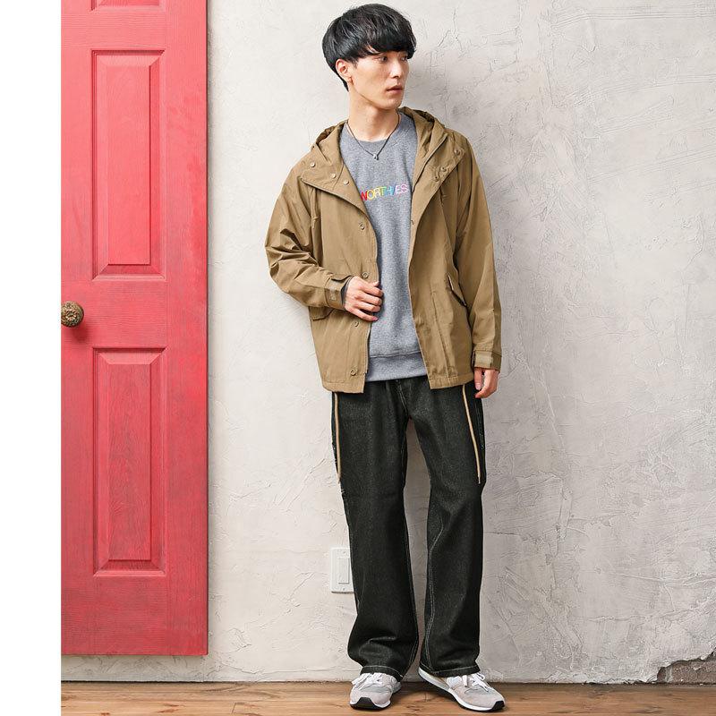 メンズモッズコート ショート ワイドシルエット ドロップショルダー 撥