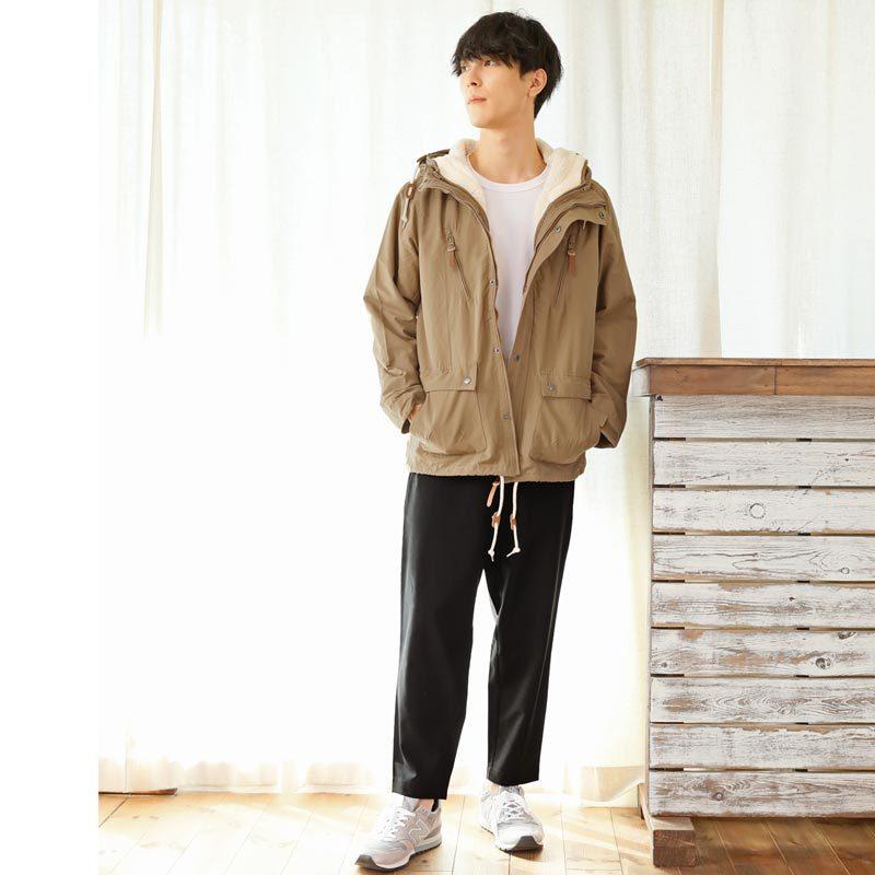 マウンテンパーカー メンズ 3WAY インナー裏ボアベスト 脱着式 