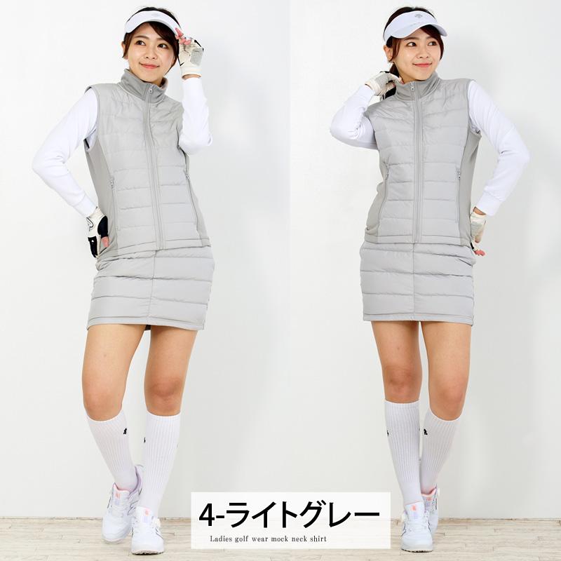 ゴルフウェア レディース ダウン上下セットアップ ダウンベスト ダウン