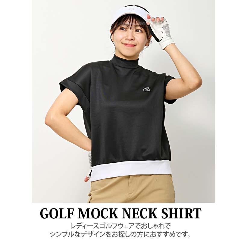 ゴルフウェア レディース モックネック gs GOLF ポロシャツ ハイネック