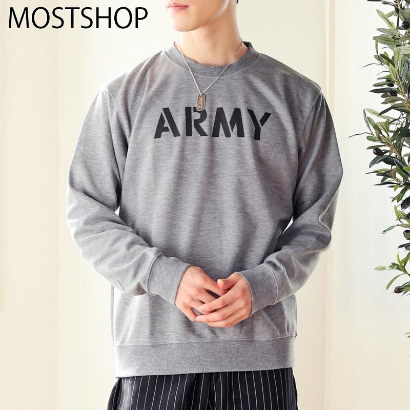 メンズトレーナー メンズスウェット 長袖 クルーネック フォトロゴプリント 刺繍入り ストリート プリント ミニ裏毛 N Tops 59 Most 人気メンズ服通販のmostshop 通販 Yahoo ショッピング