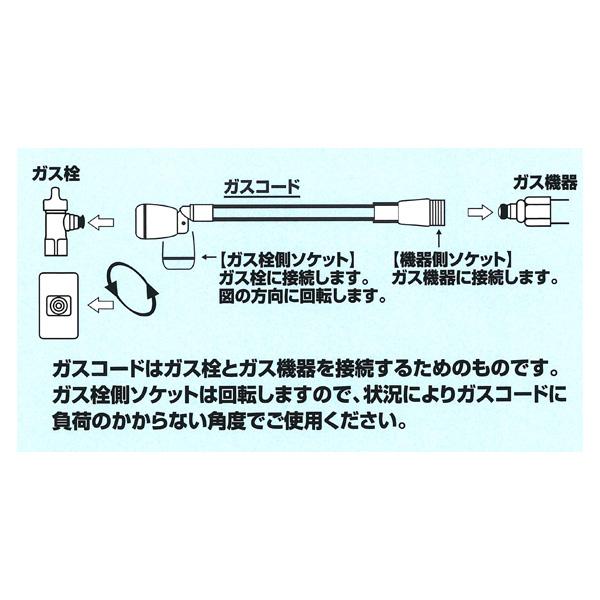 専用ガスコード 長さ5メートル 都市ガスLPガス兼用 多重シールタイプ｜mot-e-gas｜02