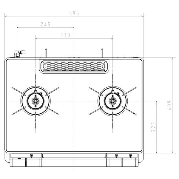 ガスコンロ PA-A65WCK パロマ テーブルコンロ 都市ガス用 プロパンガス用 ハイパーガラスコートトップ Sシリーズ｜mot-e-gas｜06