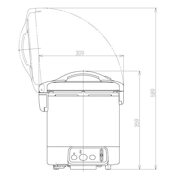 ガス炊飯器 リンナイ RR-100VQ(DB) こがまる 10合炊き 電子ジャー機能 