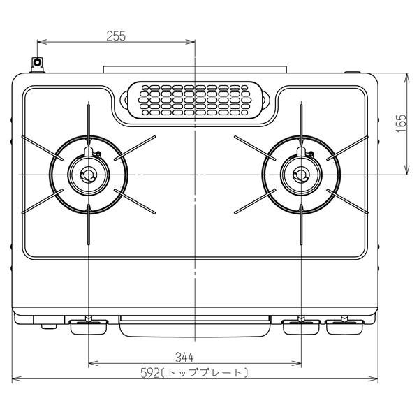 ガスコンロ リンナイ RT64JH6S2-G ガステーブル 都市ガス プロパン 2口 幅約59cmタイプ 人気 激安 通販｜mot-e-gas｜03