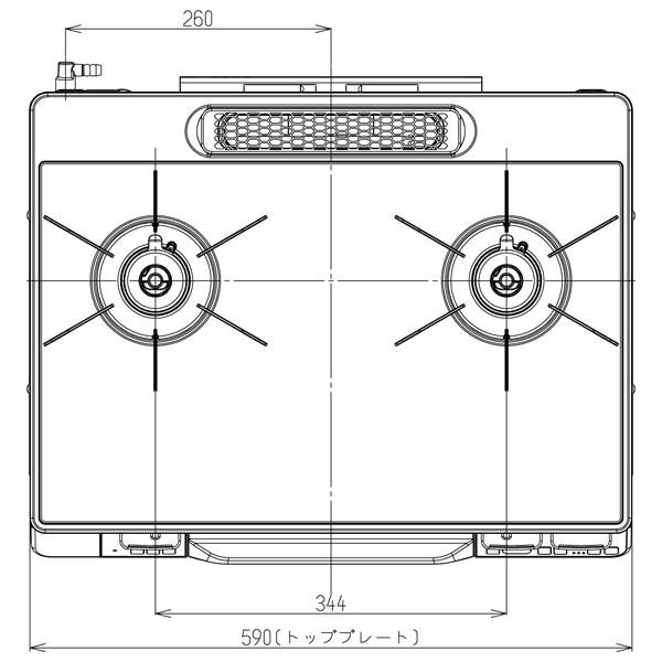 ガステーブル リンナイ LAKUCIE ラクシエ RTS65AWK1RA-C ガスコンロ 都市ガス12A/13A用 ＬＰガス/プロパンガス用｜mot-e-gas｜09