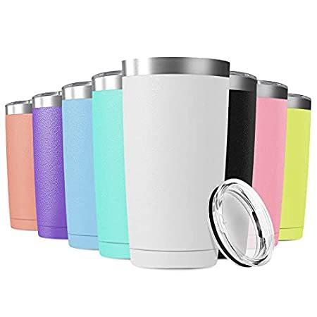 Deitybless 8 Pack 20oz Tumbler Vacuum Insulated Travel Mug with Lids， Stain