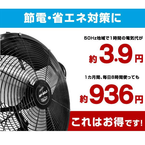 ナカトミ BF-60J 業務用扇風機 大型工場扇 工業扇 60cm 全閉式 ビッグ