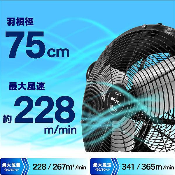 ナカトミ BF-75V 業務用扇風機 大型工場扇 工業扇 65cm 全閉式 ビッグ