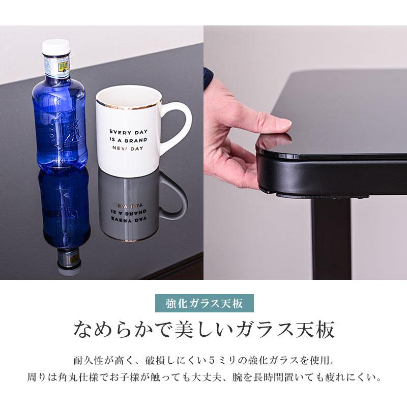 電動昇降デスク 昇降デスク 昇降 強化ガラス ガラスデスク 高さ調節 幅