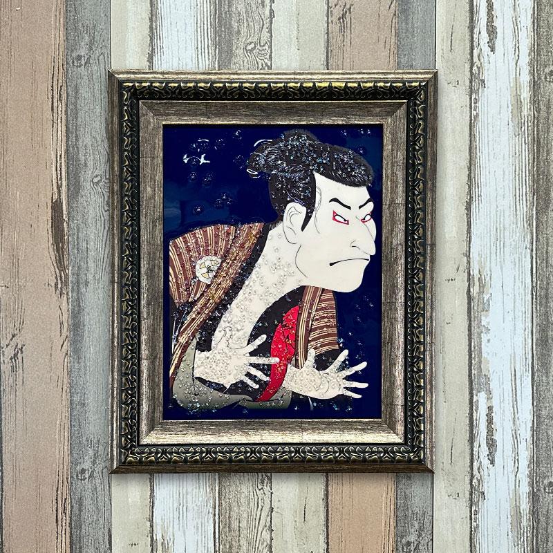 水晶パネル アートパネル 42×52cm 名画 歌舞伎 フレーム付き クリスタル 絵 イラスト おしゃれ 高級感 KH2100_3
