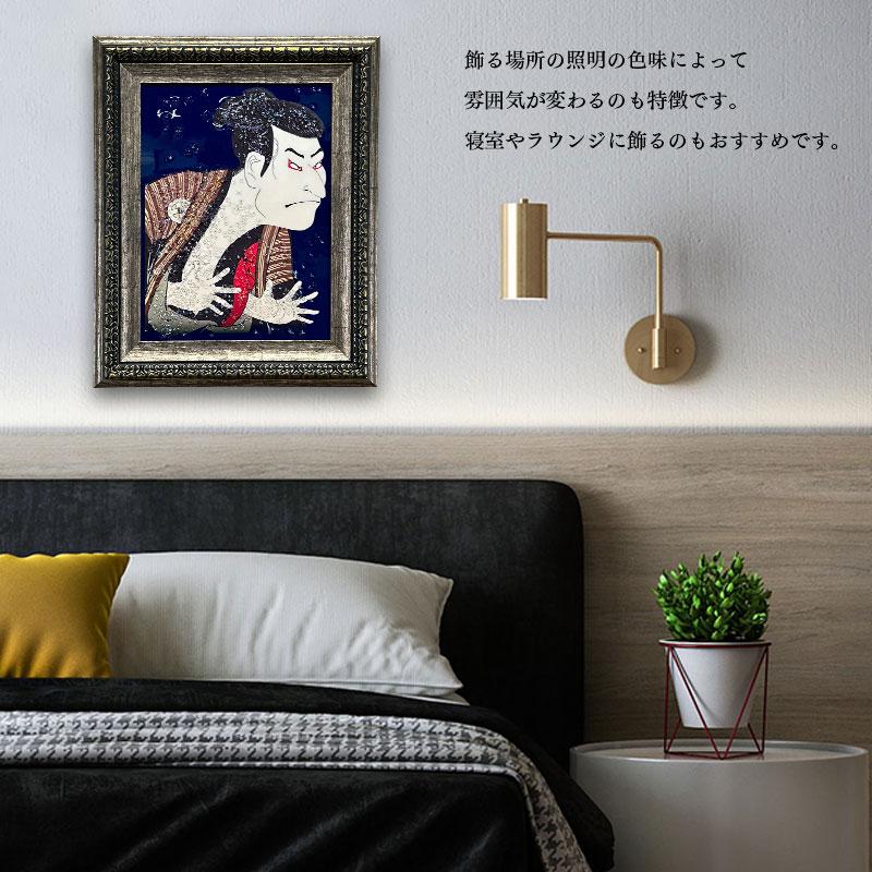 水晶パネル アートパネル 42×52cm 名画 歌舞伎 フレーム付き クリスタル 絵 イラスト おしゃれ 高級感 KH2100_6