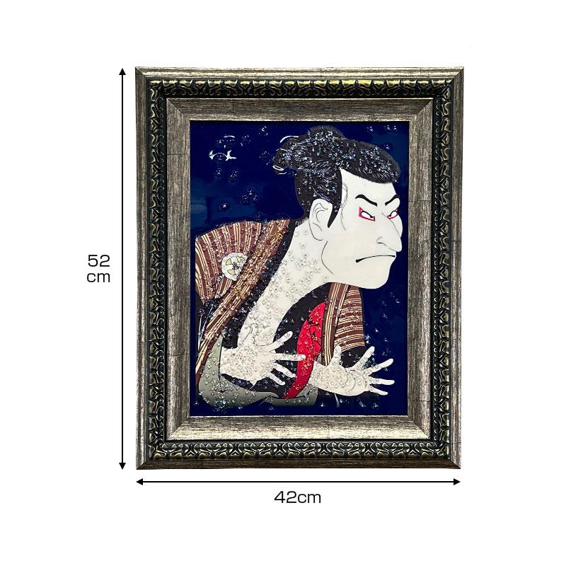 水晶パネル アートパネル 42×52cm 名画 歌舞伎 フレーム付き クリスタル 絵 イラスト おしゃれ 高級感 KH2100_8