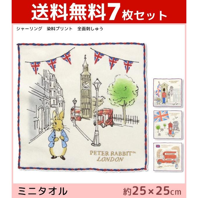 7枚セット 丸眞 ピーターラビット ミニタオル Peter Rabbit ハンドタオル ハンカチ グッズ 雑貨 25cm 25cm 綿100 コットン Set Sagaretxe Net