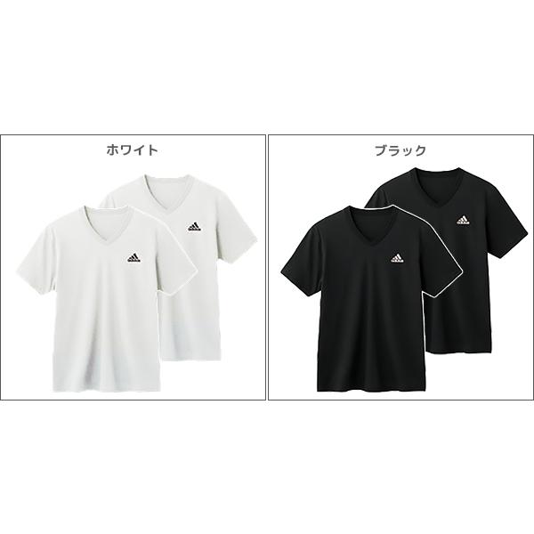 adidas 同色3組セット 計6枚 アディダス VネックTシャツ 半袖V首 T 