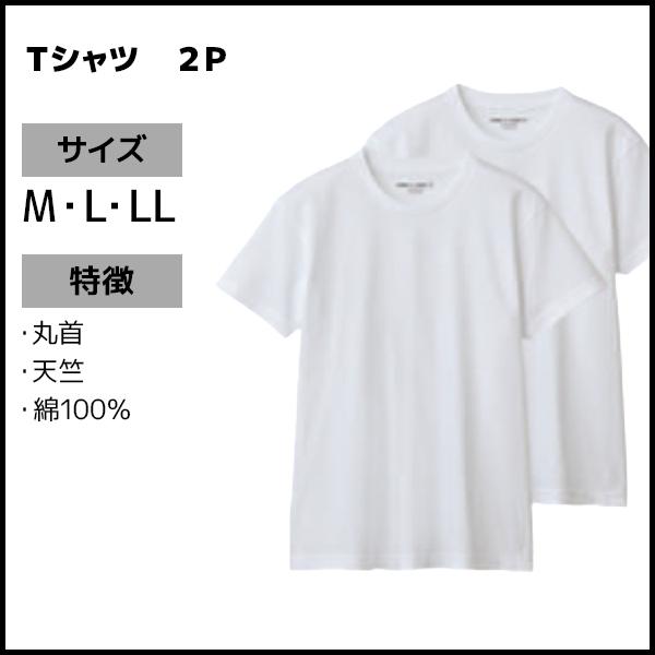 同色3組セット 計6枚 COMME CI COMME CA コムシコムサ クルーネックTシャツ 半袖丸首 綿100% 2枚組 グンゼ GUNZE