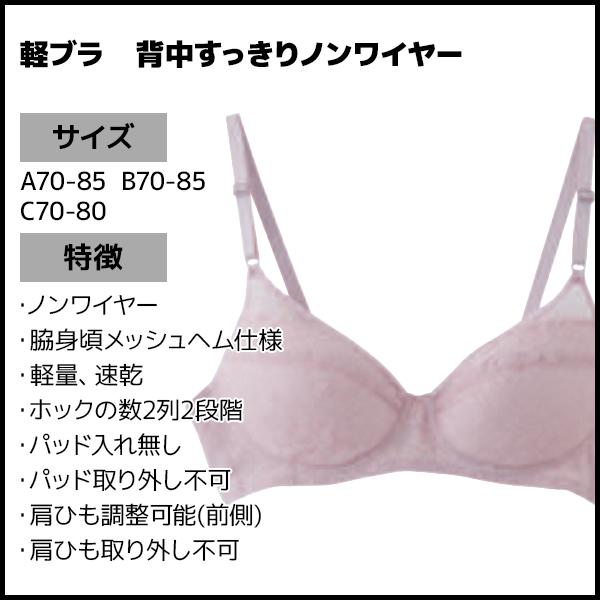 GUNZE（グンゼ） 2色2枚ずつ 4枚セット 軽ブラ ノンワイヤーブラジャー