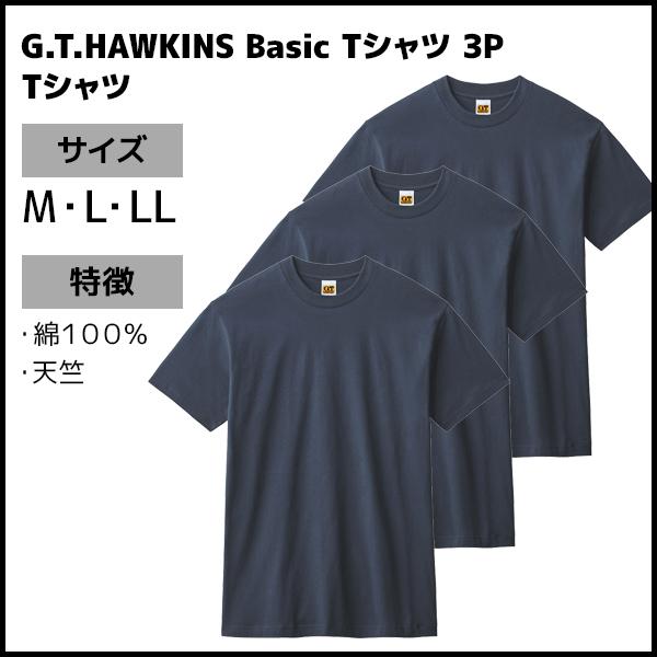 Theory メンズ クルーネック Tシャツ 3枚セットク G.T.HAWKINS 同色3組セット 計9枚 ホーキンス クルーネックTシャツ 3枚