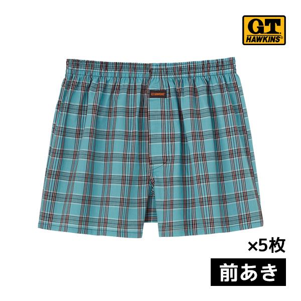 5枚セット G.T.HAWKINS ホーキンス トランクス 前あき ボクサーパンツ 綿100% グンゼ GUNZE | Hawkins