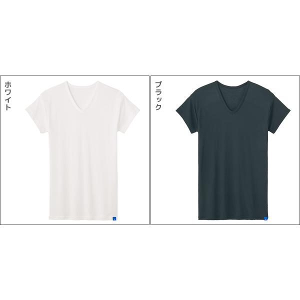 同色3枚セット COOLMAGIC クールマジック 吸汗天竺 汗取り付きVネックTシャツ 短袖 日本製 男性 グンゼ GUNZE
