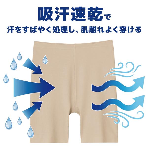 COOLMAGIC 同色3枚セット クールマジック 素肌さらり 2分丈 レギュラー