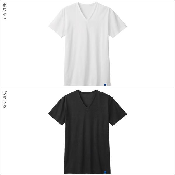 COOLMAGIC クールマジック 100%天然冷感 VネックTシャツ 綿100% 日本製 男性 グンゼ GUNZE｜mote｜02
