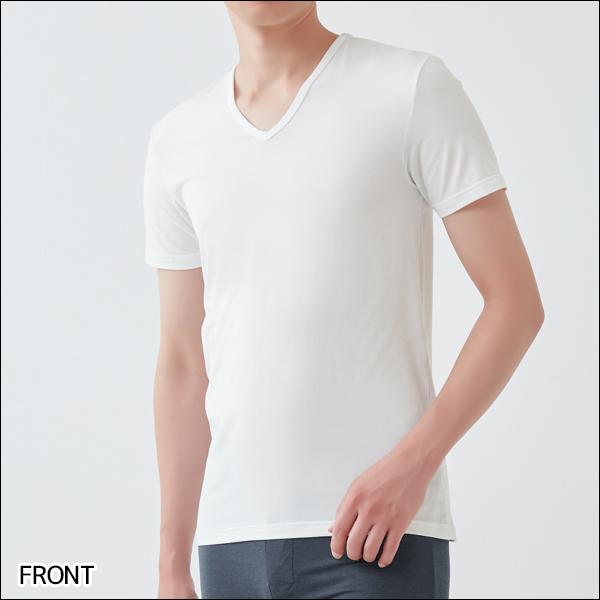 GUNZE アセドロン VネックTシャツ 男性 メンズ オールシーズン